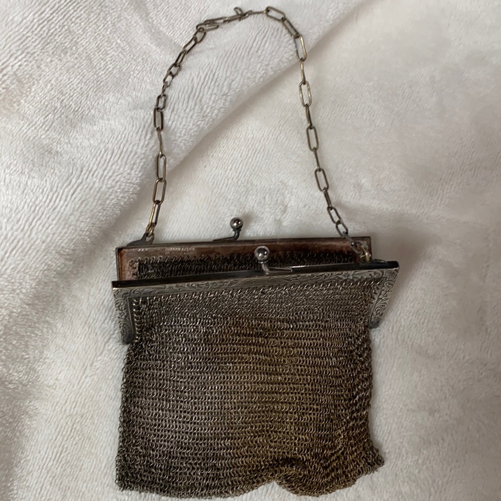 Vintage German Silver Soldered Mesh purse